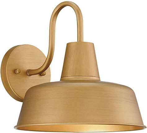 Retro Style Satin Brass Wall Light Fixture With 